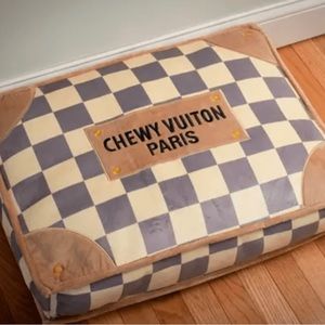 Checkered Chewy Vuiton Dog Bed - Medium